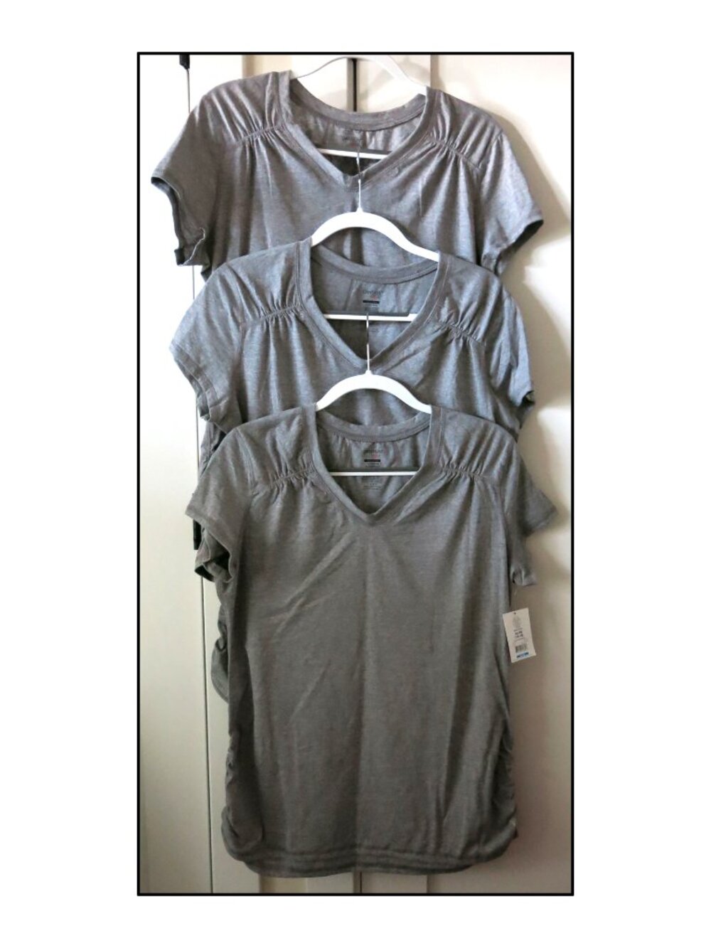 NWT 3 DANSKIN NOW Semi Fitted Wicking Grey Heather Tee Tops DRI MORE - XL